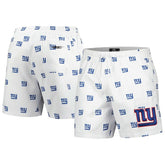 New York Giants Pro Standard Allover Print Mini Logo Shorts White - NFL