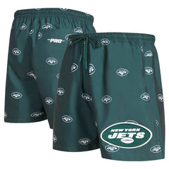 New York Jets Pro Standard Allover Print Mini Logo Shorts Green - NFL