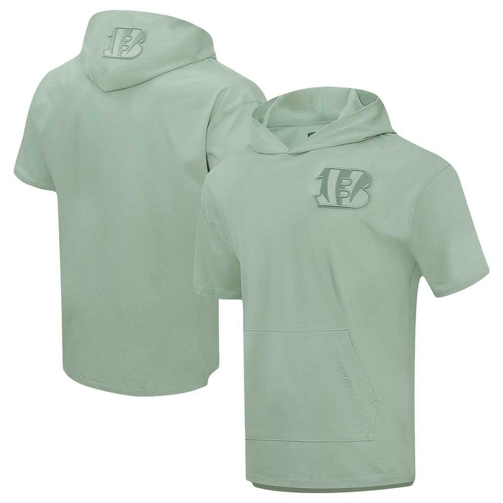 Cincinnati Bengals Pro Standard Neutrals Short Sleeve Pullover Hoodie Light Green - NFL