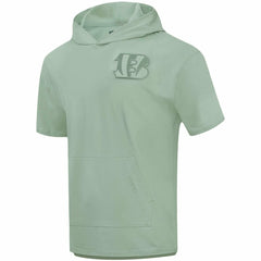 Cincinnati Bengals Pro Standard Neutrals Short Sleeve Pullover Hoodie Light Green - NFL