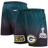 Green Bay Packers Pro Standard Ombre Mesh Shorts Black/Green - NFL