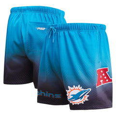 Miami Dolphins Pro Standard Ombre Mesh Shorts Black/Aqua - NFL