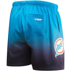 Miami Dolphins Pro Standard Ombre Mesh Shorts Black/Aqua - NFL