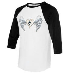 Miami Marlins Tiny Turnip Women's Angel Wings 3/4-Sleeve Raglan T-Shirt Clearance