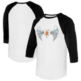 San Francisco Giants Tiny Turnip Women's Angel Wings 3/4-Sleeve Raglan T-Shirt Lifestyle