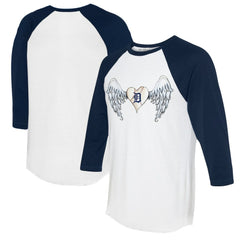 Detroit Tigers Tiny Turnip Women's Angel Wings 3/4-Sleeve Raglan T-Shirt Online