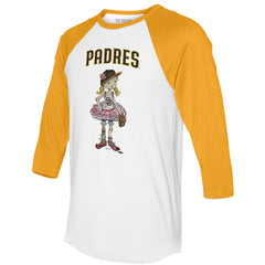 San Diego Padres Tiny Turnip Women's Babes 3/4-Sleeve Raglan T-Shirt Sale