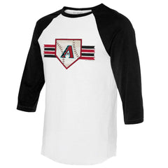 Arizona Diamondbacks Tiny Turnip Women's Base Stripe 3/4-Sleeve Raglan T-Shirt Online
