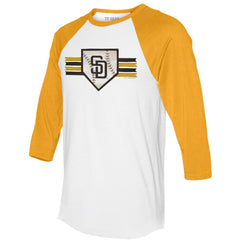 San Diego Padres Tiny Turnip Women's Base Stripe 3/4-Sleeve Raglan T-Shirt Near Me