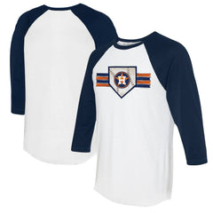 Houston Astros Tiny Turnip Women's Base Stripe 3/4-Sleeve Raglan T-Shirt Sale