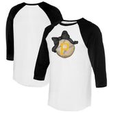 Pittsburgh Pirates Tiny Turnip Women's Baseball Bow 3/4-Sleeve Raglan T-Shirt Clearance