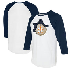 Houston Astros Tiny Turnip Women's Baseball Bow 3/4-Sleeve Raglan T-Shirt for sale