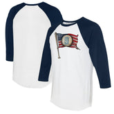 Seattle Mariners Tiny Turnip Women's Baseball Flag 3/4-Sleeve Raglan T-Shirt Lifestyle