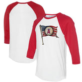 Los Angeles Angels Tiny Turnip Women's Baseball Flag 3/4-Sleeve Raglan T-Shirt for sale