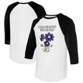 Colorado Rockies Tiny Turnip Women's Blooming Baseballs 3/4-Sleeve Raglan T-Shirt discount