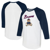Atlanta Braves Tiny Turnip Women's Teddy Boy 3/4-Sleeve Raglan T-Shirt for sale