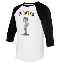 Pittsburgh Pirates Tiny Turnip Women's Bubbles 3/4-Sleeve Raglan T-Shirt Lifestyle