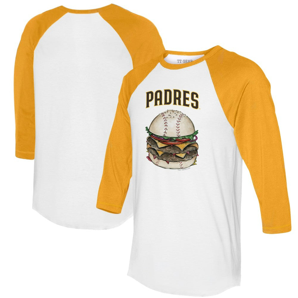 San Diego Padres Tiny Turnip Women's Burger 3/4-Sleeve Raglan T-Shirt Lifestyle
