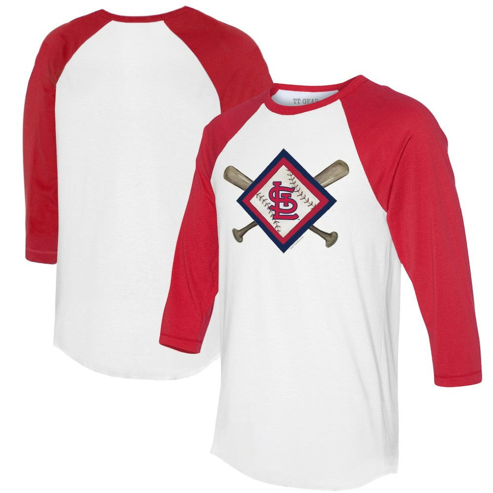 St. Louis Cardinals Tiny Turnip Women's Diamond Cross Bats 3/4-Sleeve Raglan T-Shirt Online