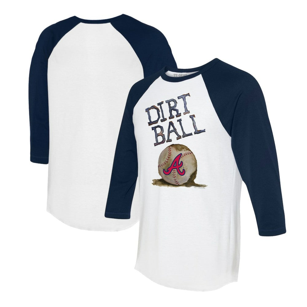 Atlanta Braves Tiny Turnip Women's Dirt Ball 3/4-Sleeve Raglan T-Shirt On Sale