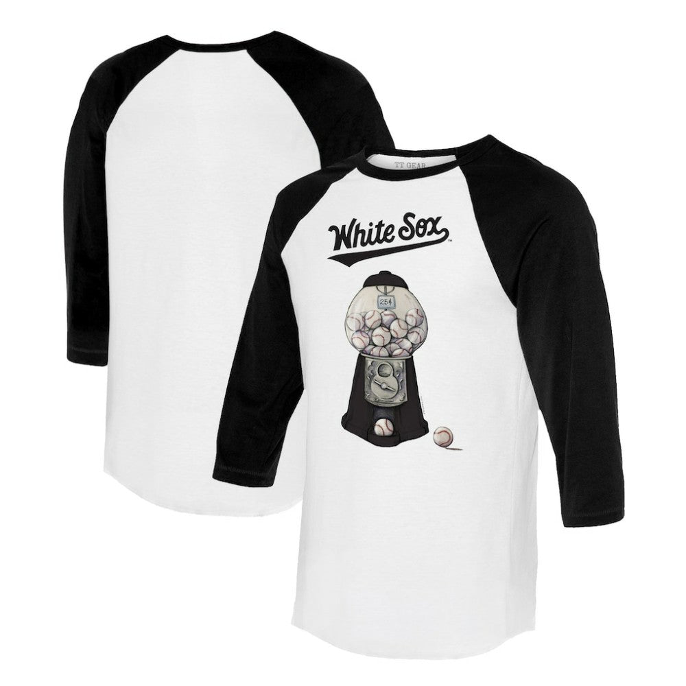 Chicago White Sox Tiny Turnip Women's Gumball Machine 3/4-Sleeve Raglan T-Shirt Sale