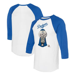 Los Angeles Dodgers Tiny Turnip Women's Gumball Machine 3/4-Sleeve Raglan T-Shirt for sale
