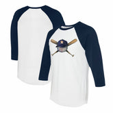 Houston Astros Tiny Turnip Women's Hat Crossbats 3/4-Sleeve Raglan T-Shirt for sale