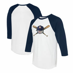 Houston Astros Tiny Turnip Women's Hat Crossbats 3/4-Sleeve Raglan T-Shirt for sale