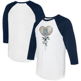 Seattle Mariners Tiny Turnip Women's Heart Lolly 3/4-Sleeve Raglan T-Shirt discount