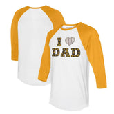 San Diego Padres Tiny Turnip Women's I Love Dad 3/4-Sleeve Raglan T-Shirt Sale