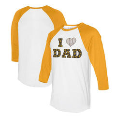 San Diego Padres Tiny Turnip Women's I Love Dad 3/4-Sleeve Raglan T-Shirt Sale
