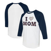 Detroit Tigers Tiny Turnip Women's I Love Mom 3/4-Sleeve Raglan T-Shirt Sale