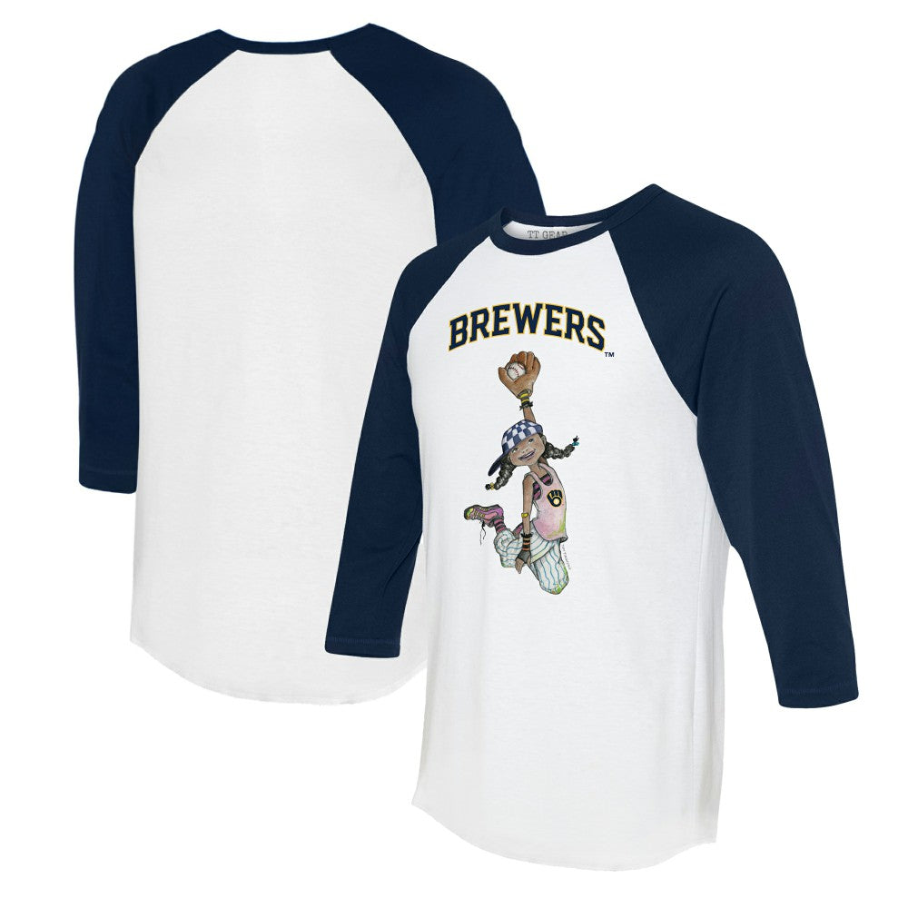 Milwaukee Brewers Tiny Turnip Women's Jada 3/4-Sleeve Raglan T-Shirt discount