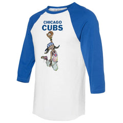 Chicago Cubs Tiny Turnip Women's Jada 3/4-Sleeve Raglan T-Shirt Clearance