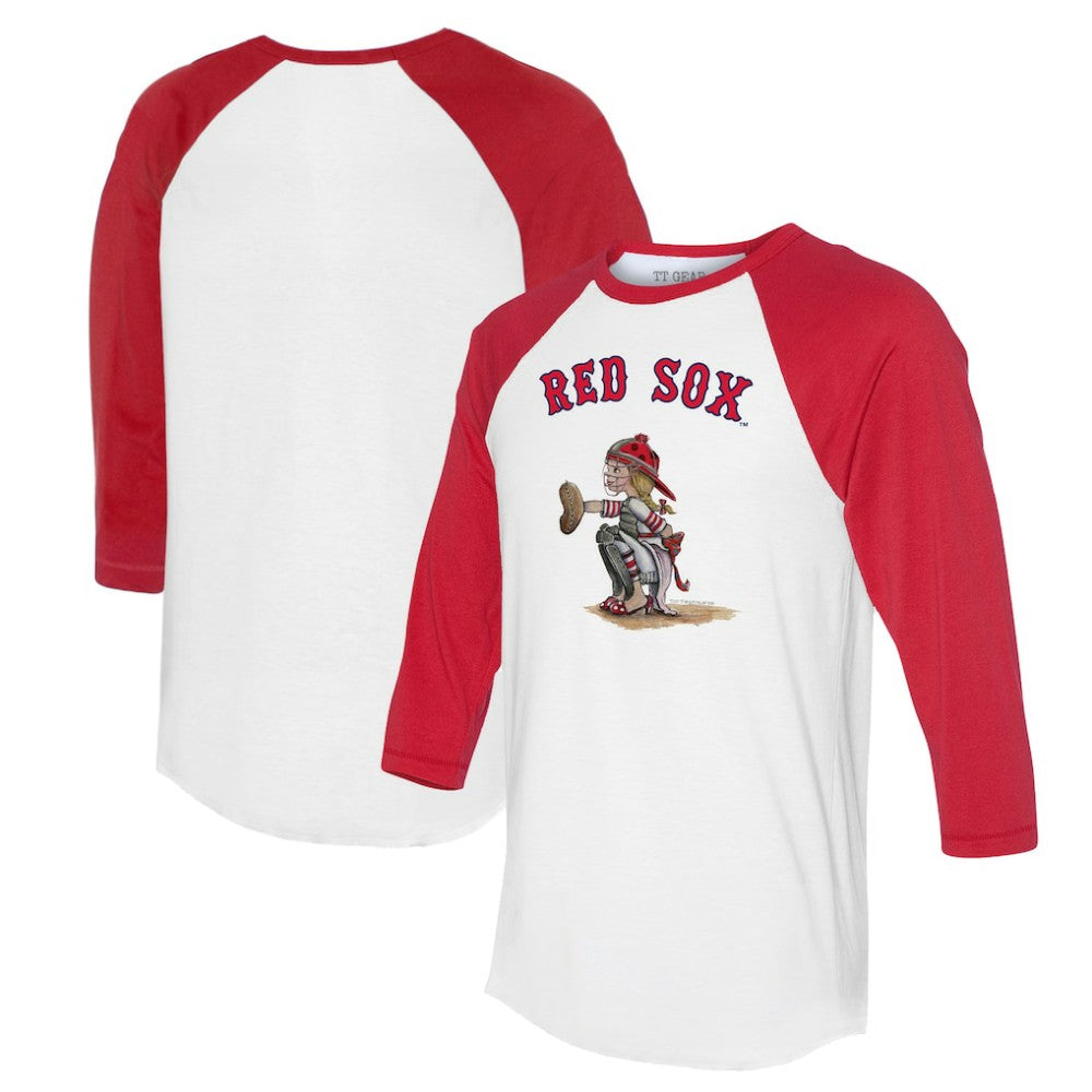 Boston Red Sox Tiny Turnip Women's Kate 3/4-Sleeve Raglan T-Shirt for sale