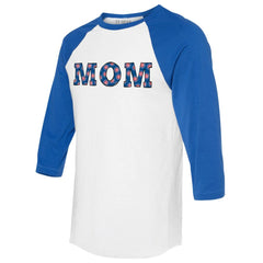 Chicago Cubs Tiny Turnip Women's Logo Mom 3/4-Sleeve Raglan T-Shirt discount