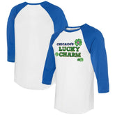 Chicago Cubs Tiny Turnip Women's Lucky Charm 3/4-Sleeve Raglan T-Shirt Clearance