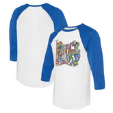 Toronto Blue Jays Tiny Turnip Women's Peace Love Baseball 3/4-Sleeve Raglan T-Shirt Online