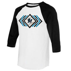 Miami Marlins Tiny Turnip Women's Prism Arrows 3/4-Sleeve Raglan T-Shirt Online
