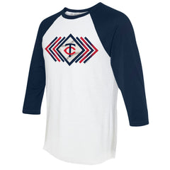 Minnesota Twins Tiny Turnip Women's Prism Arrows 3/4-Sleeve Raglan T-Shirt Online