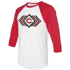 Cincinnati Reds Tiny Turnip Women's Prism Arrows 3/4-Sleeve Raglan T-Shirt Sale