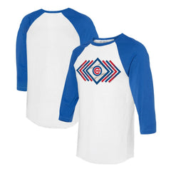 Chicago Cubs Tiny Turnip Women's Prism Arrows 3/4-Sleeve Raglan T-Shirt Clearance