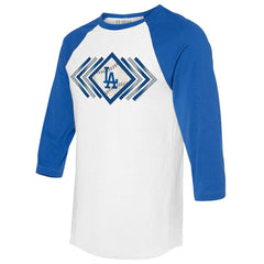 Los Angeles Dodgers Tiny Turnip Women's Prism Arrows 3/4-Sleeve Raglan T-Shirt Lifestyle