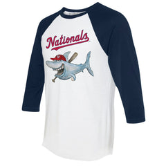 Washington Nationals Tiny Turnip Women's Shark 3/4-Sleeve Raglan T-Shirt Near Me