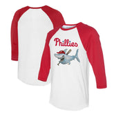 Philadelphia Phillies Tiny Turnip Women's Shark 3/4-Sleeve Raglan T-Shirt for sale