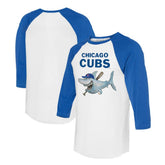 Chicago Cubs Tiny Turnip Women's Shark 3/4-Sleeve Raglan T-Shirt for sale