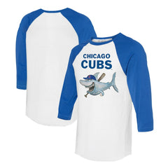 Chicago Cubs Tiny Turnip Women's Shark 3/4-Sleeve Raglan T-Shirt for sale