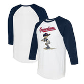 Cleveland Guardians Tiny Turnip Women's Slugger 3/4-Sleeve Raglan T-Shirt Clearance