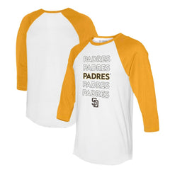 San Diego Padres Tiny Turnip Women's Stacked 3/4-Sleeve Raglan T-Shirt On Sale
