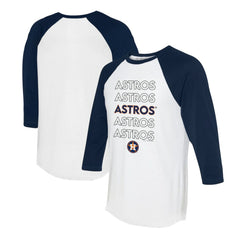Houston Astros Tiny Turnip Women's Stacked 3/4-Sleeve Raglan T-Shirt On Sale